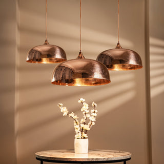 Handmade solid copper pendant light by ALFIQ