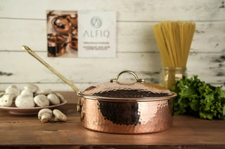 Handmade solid copper saucepan by ALFIQ
