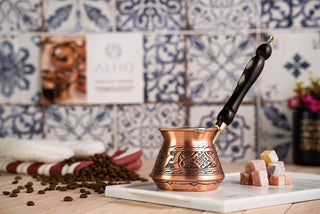 Handmade pure copper Turkish coffee pot (cezve) by ALFIQ
