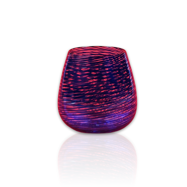 Barbablanca Swirl Glass Tumbler – Blue