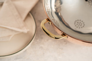Hand-Hammered Copper Colander with Tin Interior, 210 mm – view 2