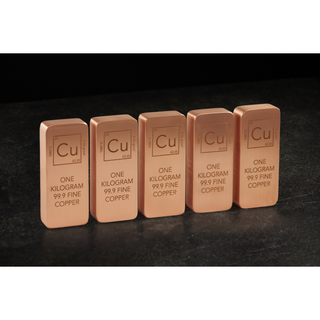 5 x 1kg (11 lb Total) Solid Copper Bars – 99.9% Fine Copper, Quality Certif – view 3