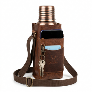 Handmade Dark Copper Water Bottle 750ml – view 4
