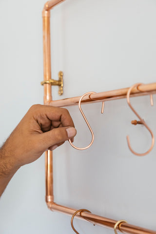 Set of Six Copper S-Hook – Elegant Hanging Organizer – view 3