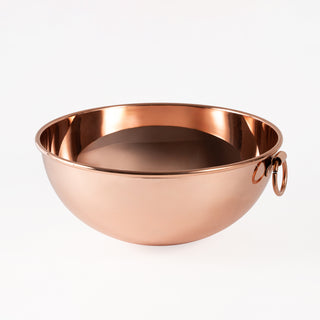 Handmade Copper Salad Bowl, 100% Solid Hammered Copper Serving Bowl – view 3