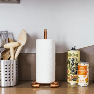 Copper Pipe Paper Towel Holder | Copper Rustic Home Decor for Kitchen – view 3