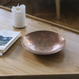 Hand-Hammered Pure Copper Jewelry Holder & Ring Dish Bowl 130 mm x 50 mm – view 3