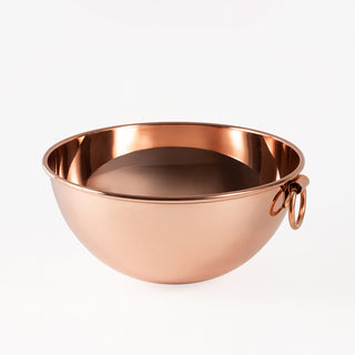 Handmade Copper Salad Bowl, 100% Solid Hammered Copper Serving Bowl – view 6