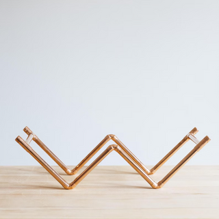 Handcrafted Copper Wine Rack | Handmade Minimalist Wine Holder – view 5