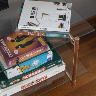 Handcrafted Copper & Glass Coffee Table – Modern Industrial Furniture Desig – view 5