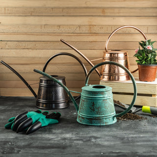 Handmade Solid Dark Copper Watering Can – 2000 ml Long Spout – view 8