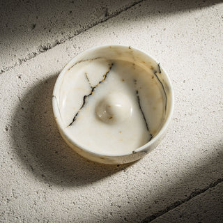 Tumbling Marble Bowl – Handcrafted Natural Marble Dish for Décor & Serving