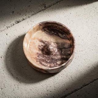 Tumbling Marble Bowl – Handcrafted Natural Marble Dish for Décor & Serving – view 2