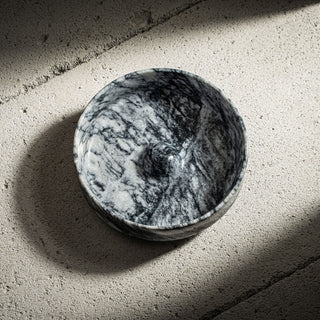 Tumbling Marble Bowl – Handcrafted Natural Marble Dish for Décor & Serving – view 3