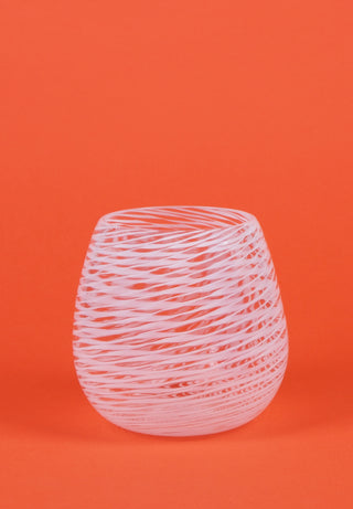 Barbablanca Swirl Glass Tumbler – Bianco – view 2