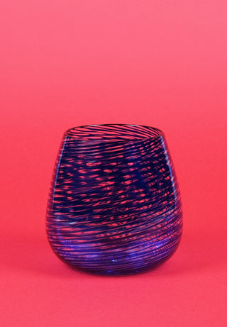 Barbablanca Swirl Glass Tumbler – Blue – view 2