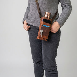 Handmade Dark Copper Water Bottle 750ml – view 5