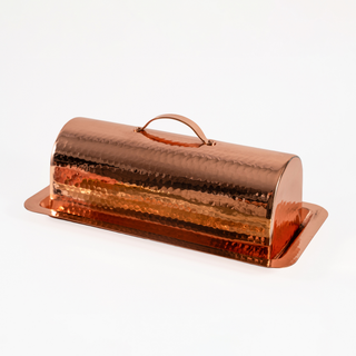 Handmade Copper Bread Box with Lid, 100% Solid Hammered Copper Bread Keeper – view 3