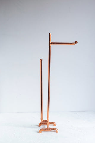 Industrial Copper Toilet Paper Holder – view 3