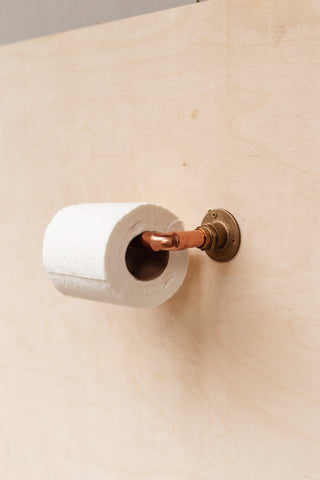 Industrial Copper Toilet Paper Holder – view 3