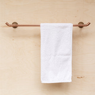 Industrial Copper Wall-Mounted Towel Rail – view 3
