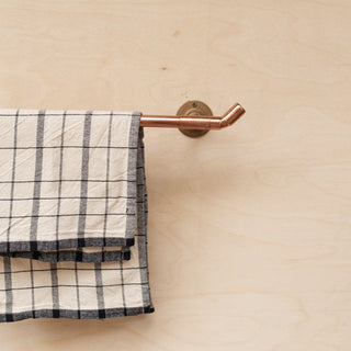 Industrial Copper Wall-Mounted Towel Rail – view 4