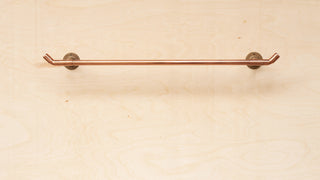Industrial Copper Wall-Mounted Towel Rail – view 5