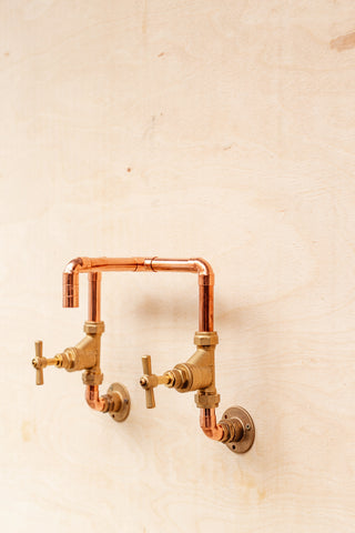 Industrial Copper Faucet with Dual Brass Valves – view 4