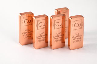 2 x 1 Kg 99.9% Pure Copper Bars – Solid Fine Copper Bar Set – view 3