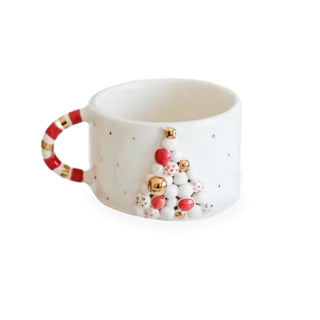 Festive Holiday Mug Collection - Pink & Gold Christmas Tree Mug