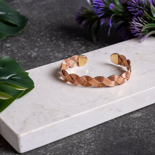 Handcrafted Bronze Solid Copper & Brass Bracelet for Women