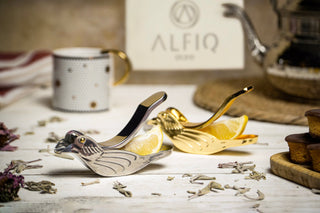 Handcrafted Bird Lemon Slice Squeezer | Handmade Vintage 14k Gold Plated Fruit Slice Juicer 120 x 40 x 30 mm - Alfiq's Store
