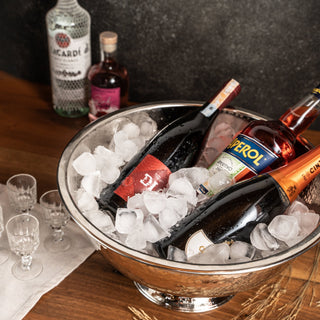 Handmade Hammered Copper Champagne Bowl & Copper Ice Bucket, Color Chrome - Alfiq's Store