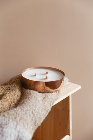 Handmade Set of 2 Copper Candle Holders | Rustic & Eco-Friendly Copper Home – view 4