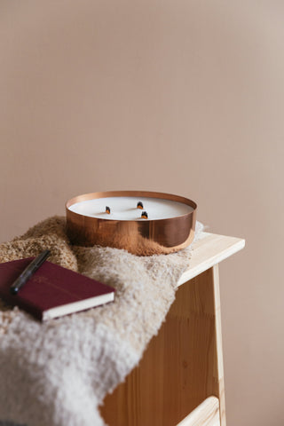Handmade Set of 2 Copper Candle Holders | Rustic & Eco-Friendly Copper Home – view 6