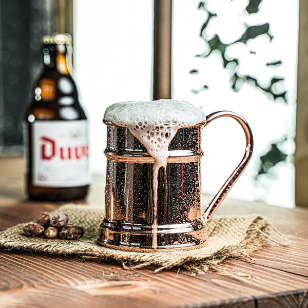 Handcrafted Copper Beer Mug – Classic Tankard for Chilled Drinks & Barware Enthusiasts