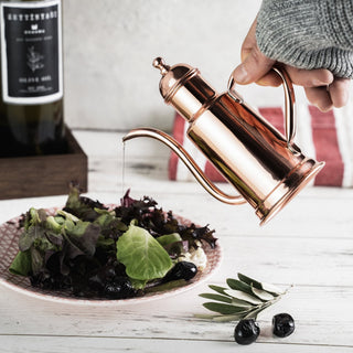 Handmade Copper Olive Oil Dispenser – Drip - Free Pourer for Kitchen & Dining (500ml) - Alfiq's Store