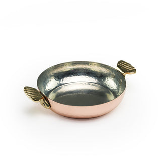Handcrafted Copper Pan with Fish - Shaped Brass Handles – Traditional Turkish Sahan - Alfiq's Store