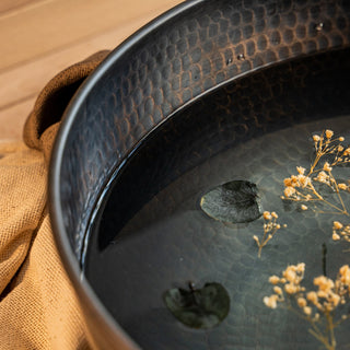 Luxurious Handmade Pure Copper Pedicure Bowl – Perfect for Winter Foot Soaks & Home Spa Rituals - Alfiq's Store