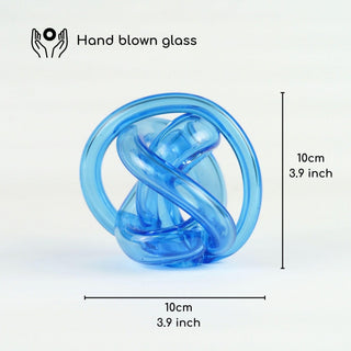 Hand Blown Glass Brown Knot Decorative Object - Handmade Unique Hand - Blown Figurines & Ornaments - Alfiq's Store