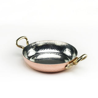 Hand - Hammered Copper Frying Pan with Brass Handles – Authentic Turkish Sahan - Alfiq's Store