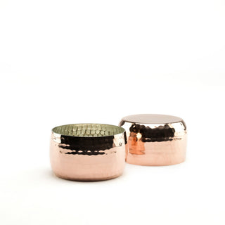 Hand - Hammered Solid Copper Snack Bowl – Chrome Finish, 300ml - Alfiq's Store