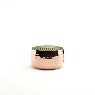 Hand - Hammered Solid Copper Snack Bowl – Chrome Finish, 300ml - Alfiq's Store