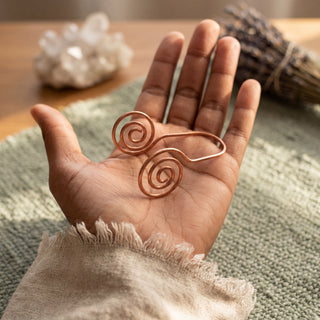 Copper Spiral Energy Pendant – Handmade Minimalist Spiritual Jewelry