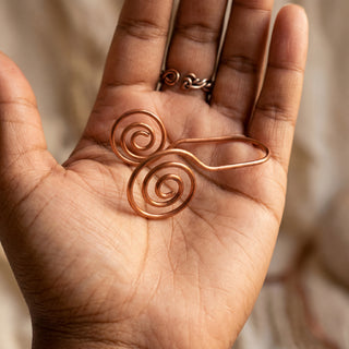 Copper Spiral Energy Pendant – Handmade Minimalist Spiritual Jewelry
