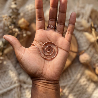 Copper Spiral Energy Pendant – Handmade Minimalist Spiritual Jewelry