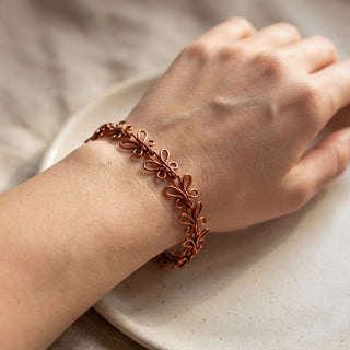 Copper Butterfly Bracelet – Handmade Delicate Wire Link Bracelet