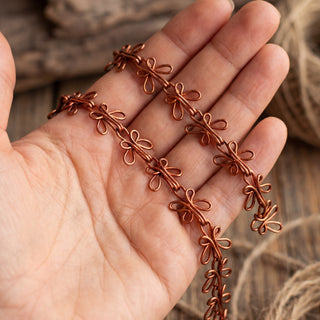 Copper Butterfly Bracelet – Handmade Delicate Wire Link Bracelet