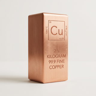 2.5kg (5.5 lb) Solid Copper Bar – 99.9% Fine Copper – view 2