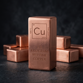 2.5kg (5.5 lb) Solid Copper Bar – 99.9% Fine Copper – view 1